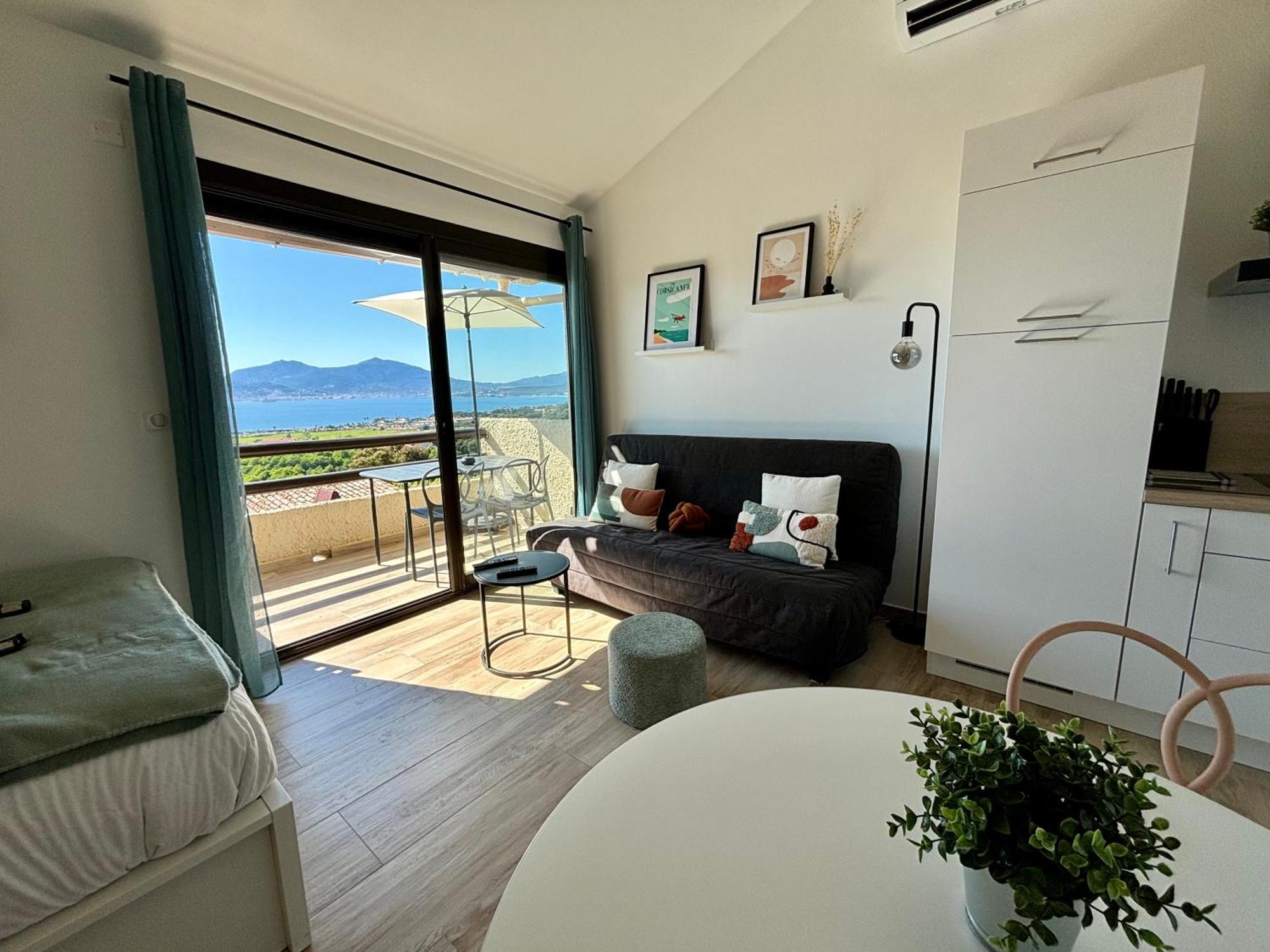 Studio Vue Mer A Porticcio Piscine Et Parking Екстер'єр фото