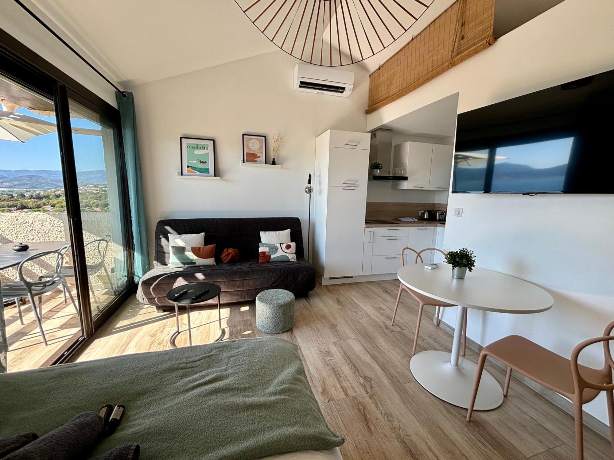 Studio Vue Mer A Porticcio Piscine Et Parking Екстер'єр фото