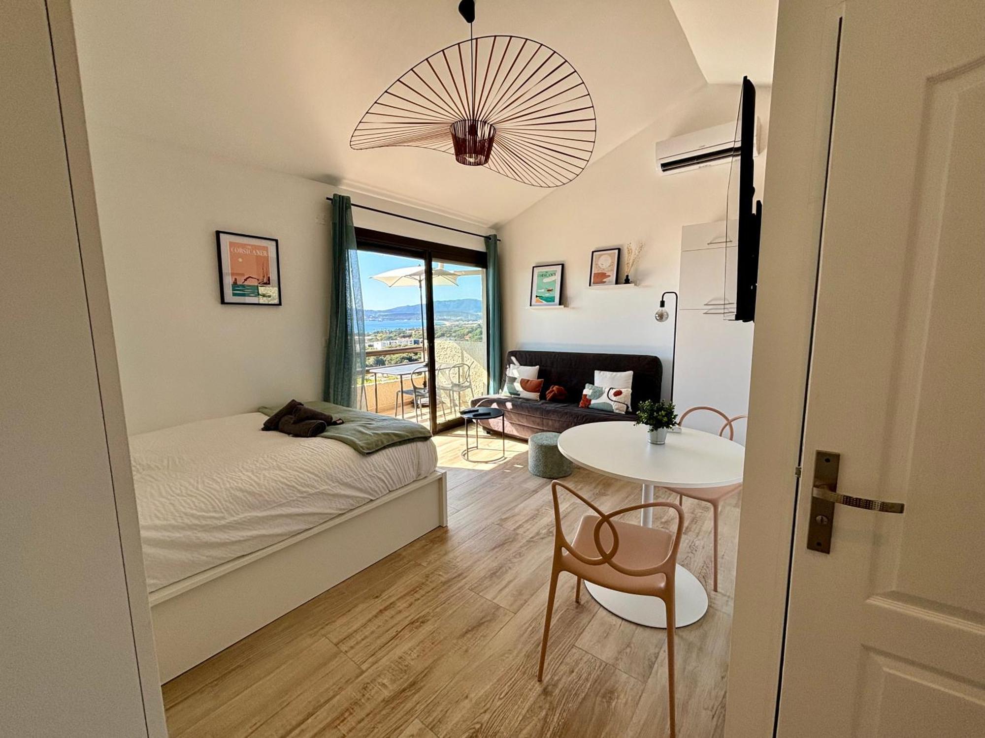 Studio Vue Mer A Porticcio Piscine Et Parking Екстер'єр фото
