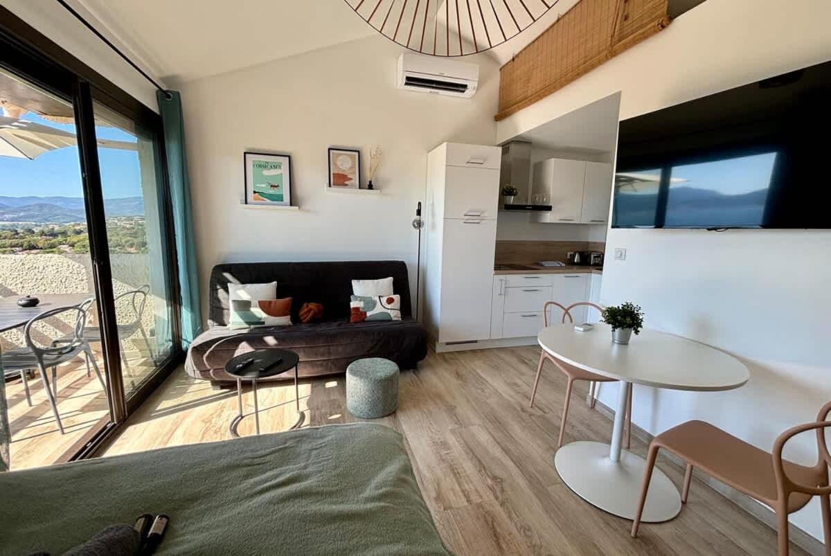 Studio Vue Mer A Porticcio Piscine Et Parking Екстер'єр фото