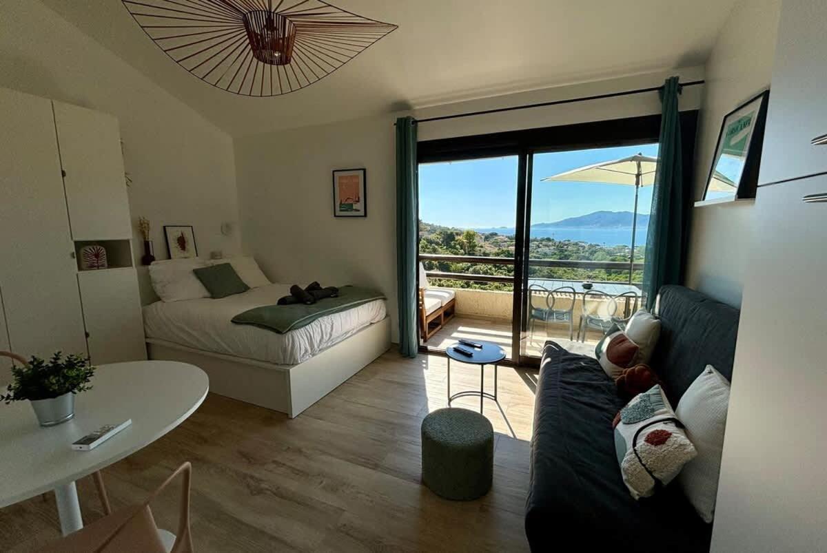 Studio Vue Mer A Porticcio Piscine Et Parking Екстер'єр фото